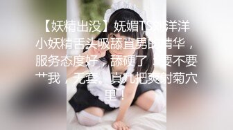 【妖精出没】妩媚TS刘洋洋 小妖精舌头吸舔直男的精华，服务态度好，舔硬了：要不要艹我，无套。真几把爽射菊穴里！