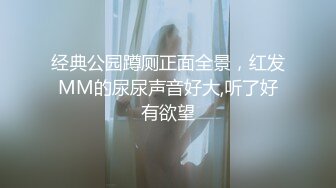 经典公园蹲厕正面全景，红发MM的尿尿声音好大,听了好有欲望