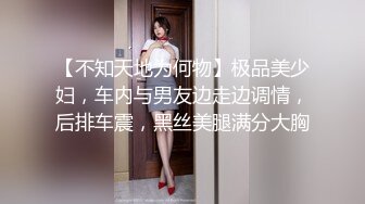 【不知天地为何物】极品美少妇，车内与男友边走边调情，后排车震，黑丝美腿满分大胸