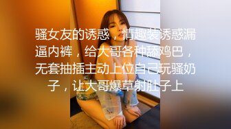 骚女友的诱惑，情趣装诱惑漏逼内裤，给大哥各种舔鸡巴，无套抽插主动上位自己玩骚奶子，让大哥爆草射肚子上